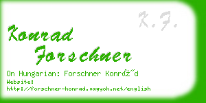 konrad forschner business card